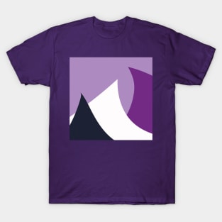 Violet Peak Mountains Vector Abstract Pattern T-Shirt